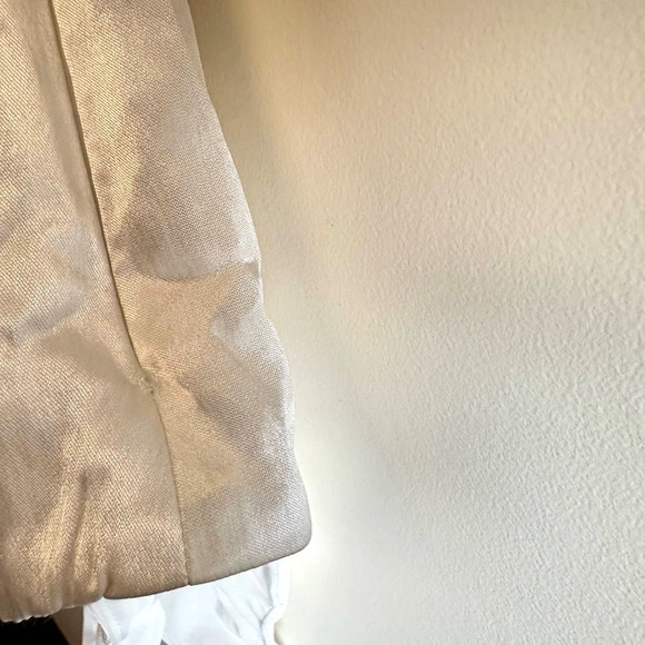 ZARA Satin Effect Bustier Bodysuit White Cream Silky Spaghetti Strap Size XS - Picture 12 of 14